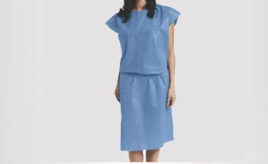 Short Sleeve Patient Surgical Gown , Disposable Plastic Gowns Anti Permeate