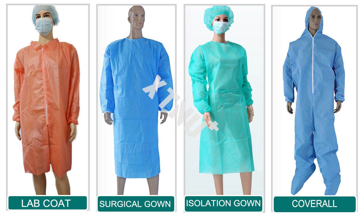 Wholesale high quality hospital uniform non-woven medical doctor gowns