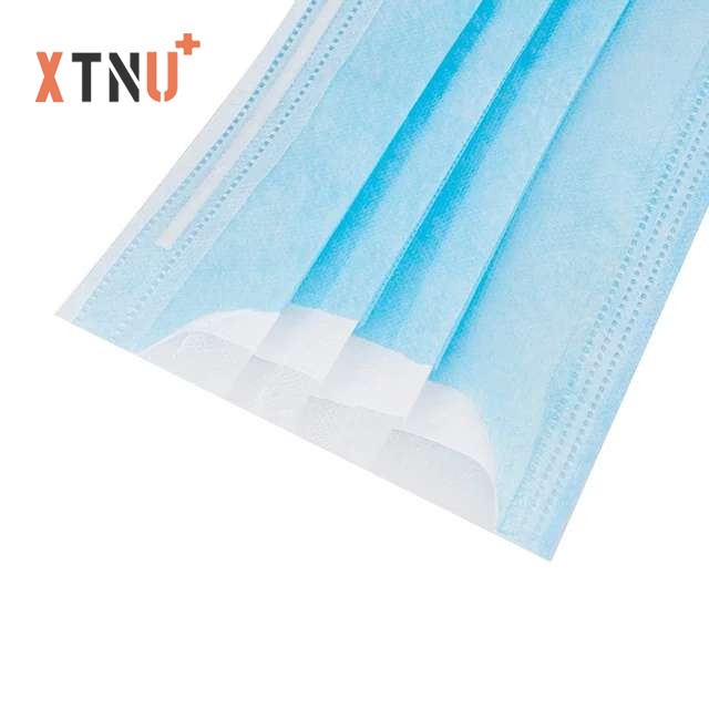 Face Mask Disposable Adults 3Ply Non-Woven with Nose Clip Ear Loop Blue 50Pack