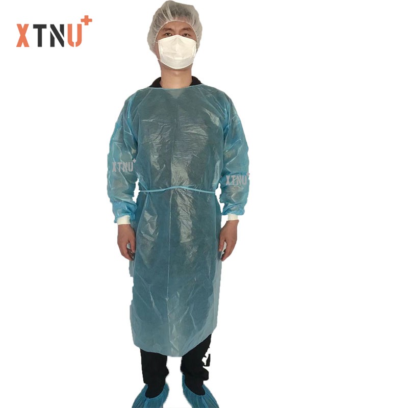 Disposable Isolation Gown with Elastic Cuffs Currently Popular in Hospitals