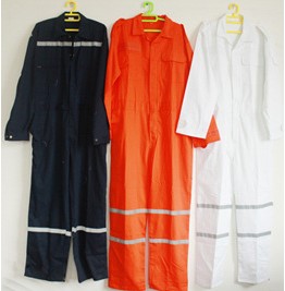 Boilersuits Coveralls Overalls Fastener type white/orange/blue 100% Cotton
