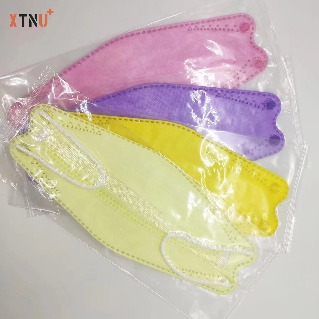 Factory Custom Salix Leaves Fish Shape Kf94 Female Kn95 Disposable Face Mask Bfe &gt95% With CE