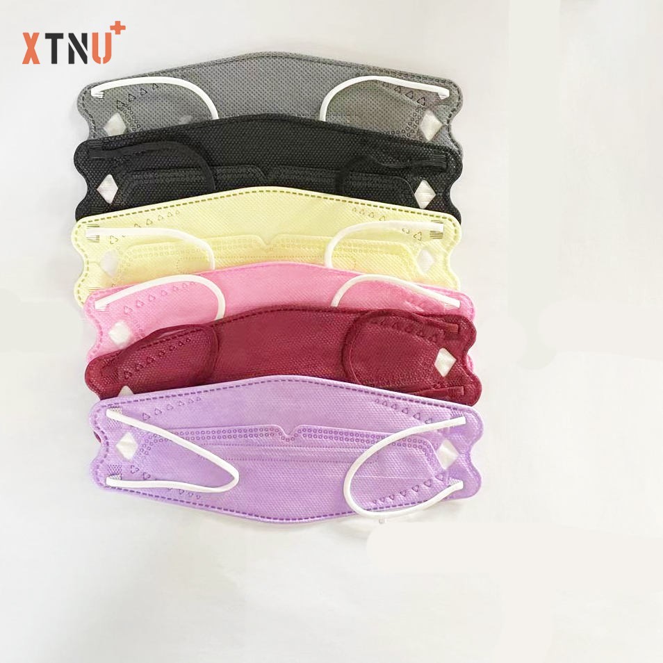 Factory Custom Salix Leaves Fish Shape Kf94 Female Kn95 Disposable Face Mask Bfe &gt95% With CE
