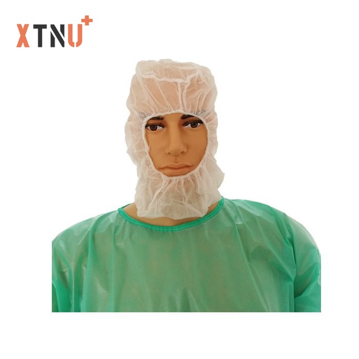 PP Non Woven Hood Head Cover Caps Balaclava Snood Caps 19" 21" 24"